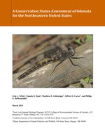 A Conservation Status Assessment of Odonata for the Northeastern United States report cover.